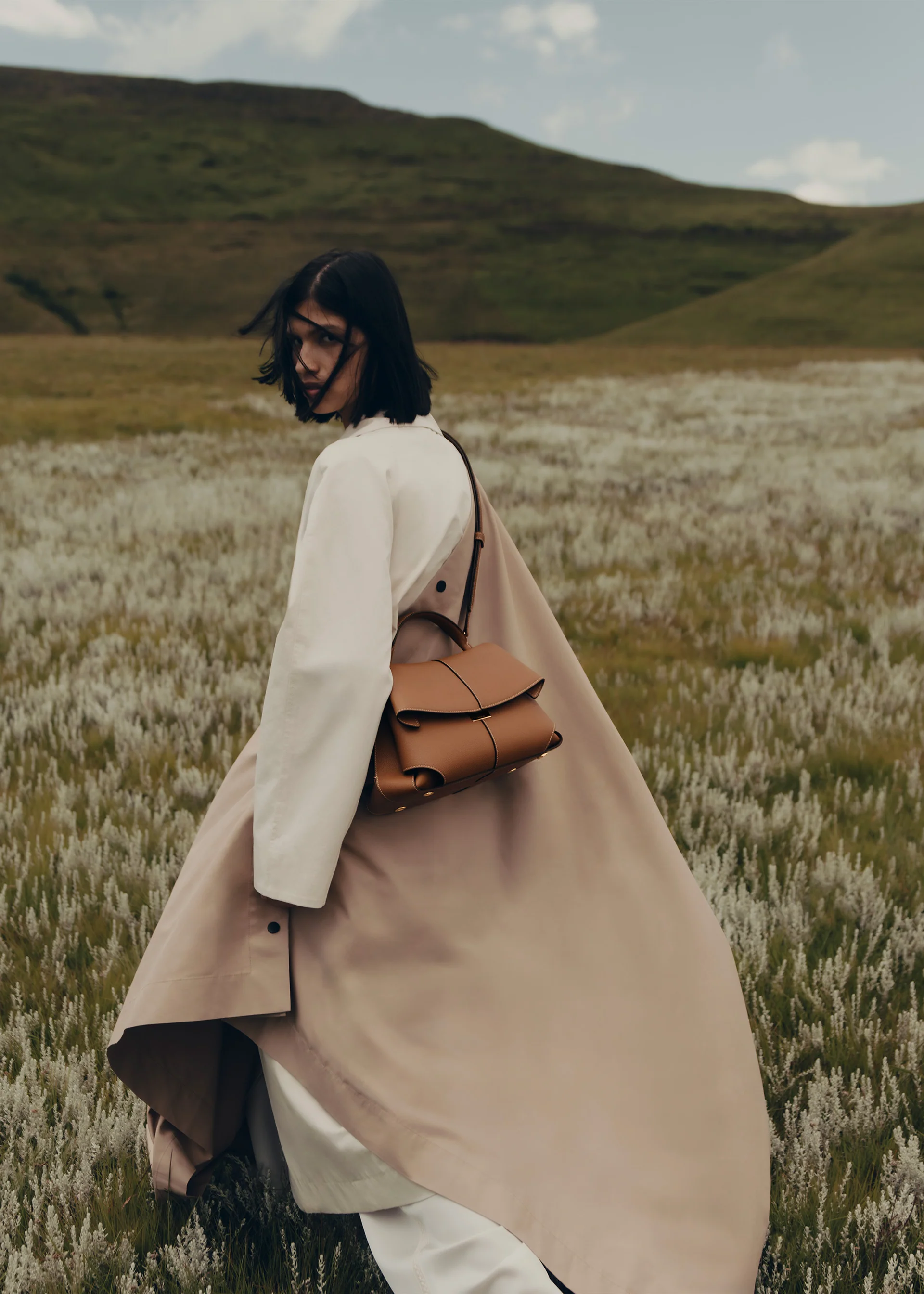Sac Polène DAILY BAG — Camel Grainé