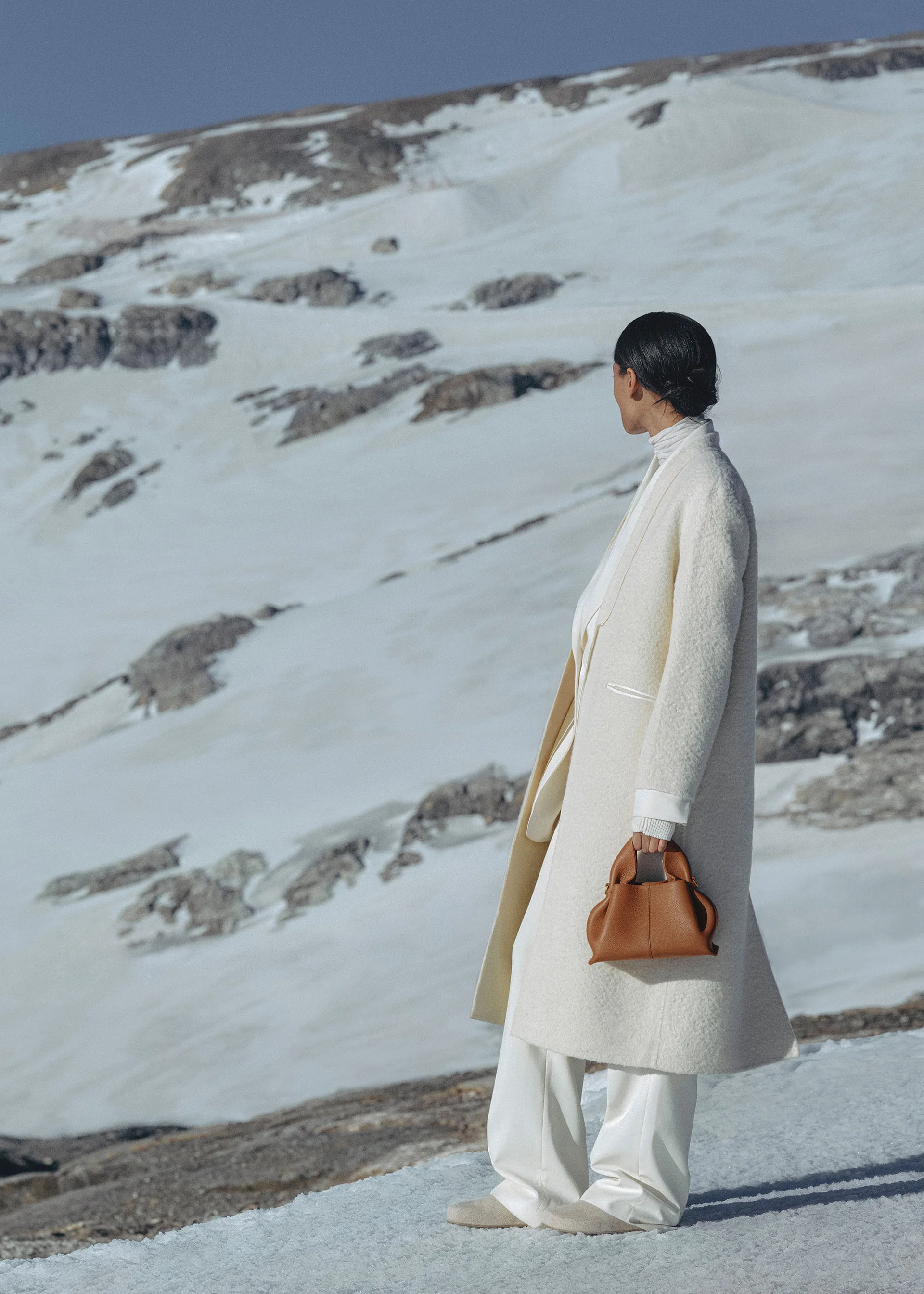 Sac Polène NUMÉRO NEUF MINI — Camel Grainé