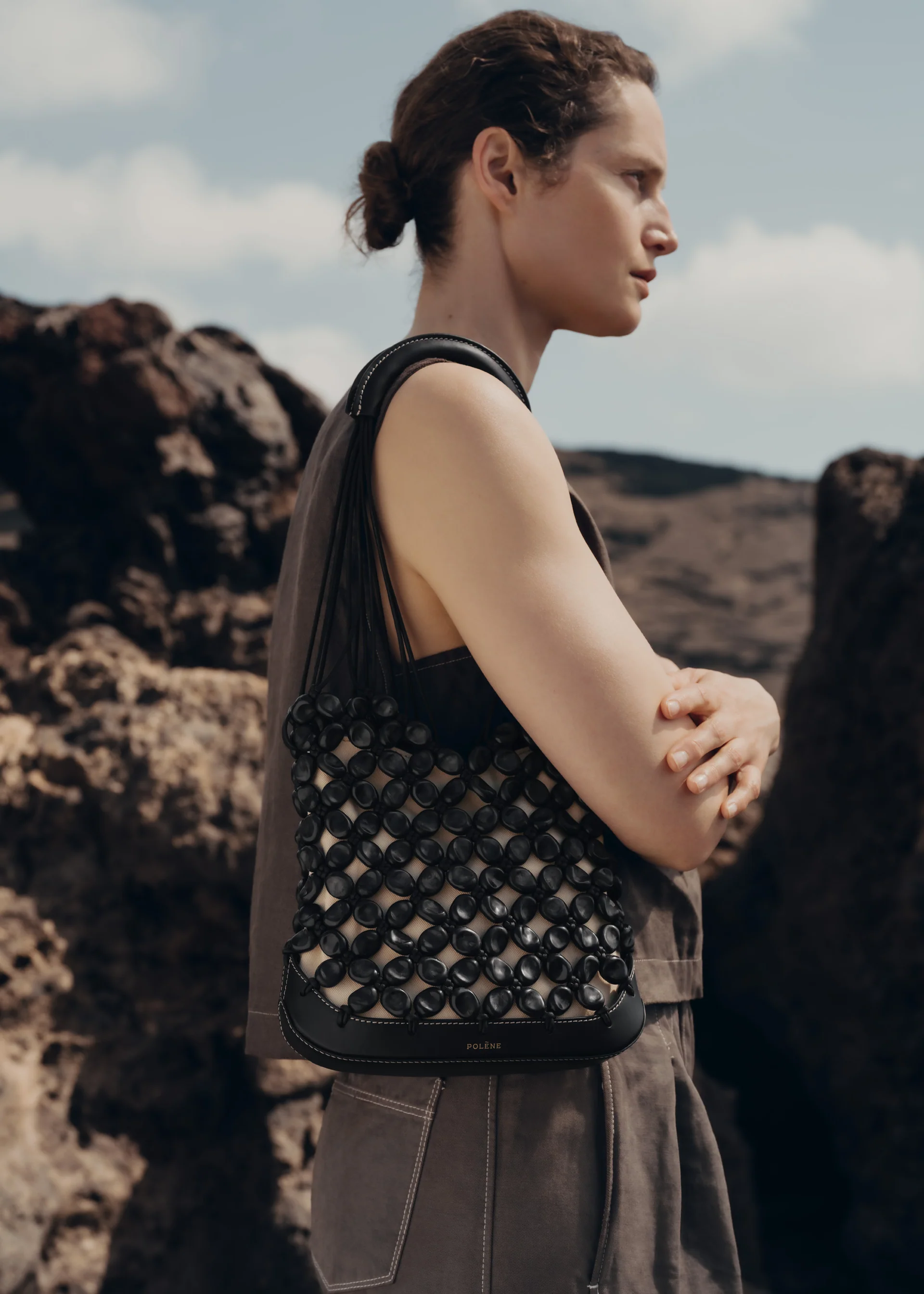 Sac Polène SOLÉ — Noir Lisse