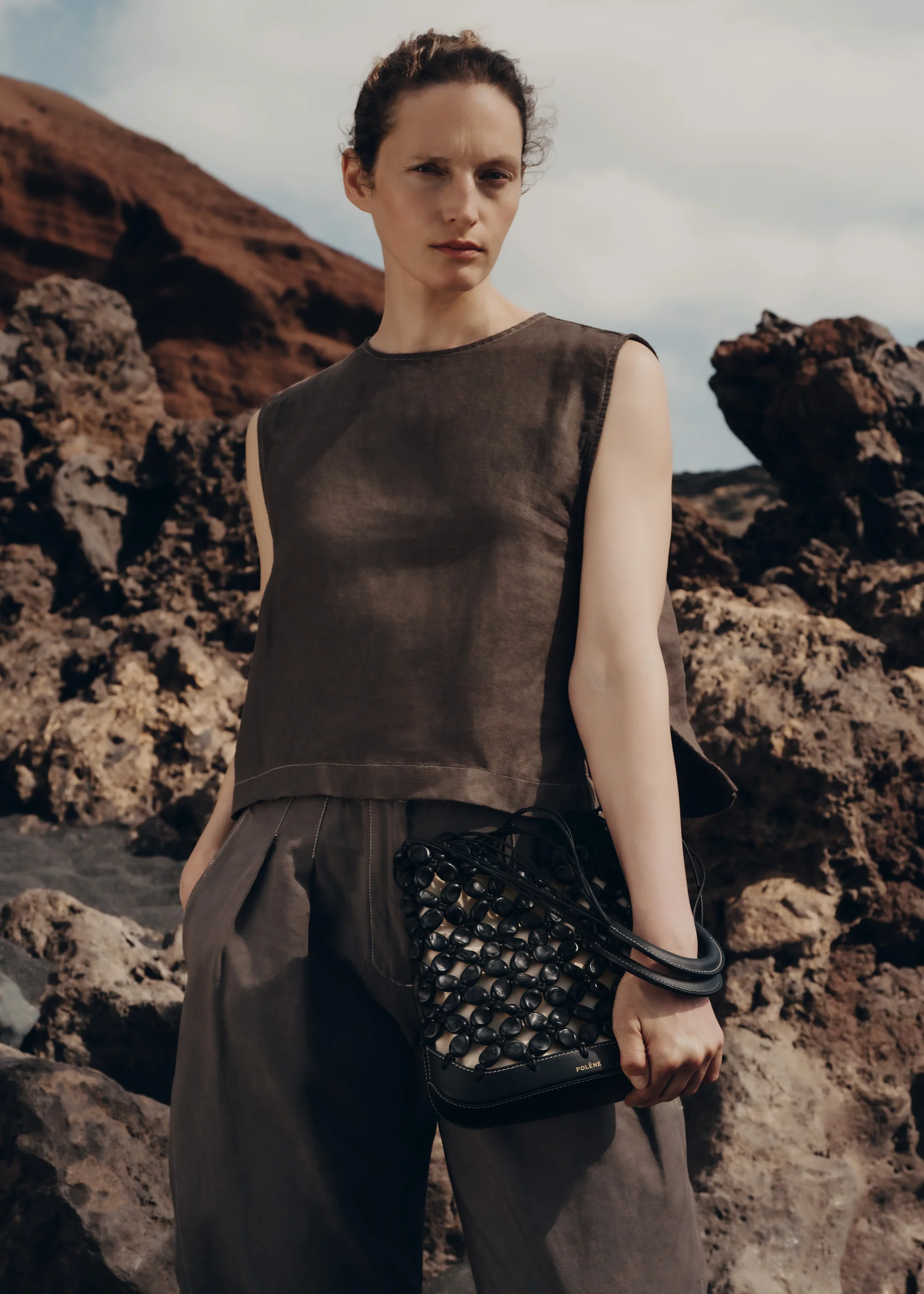 Sac Polène SOLÉ — Noir Lisse