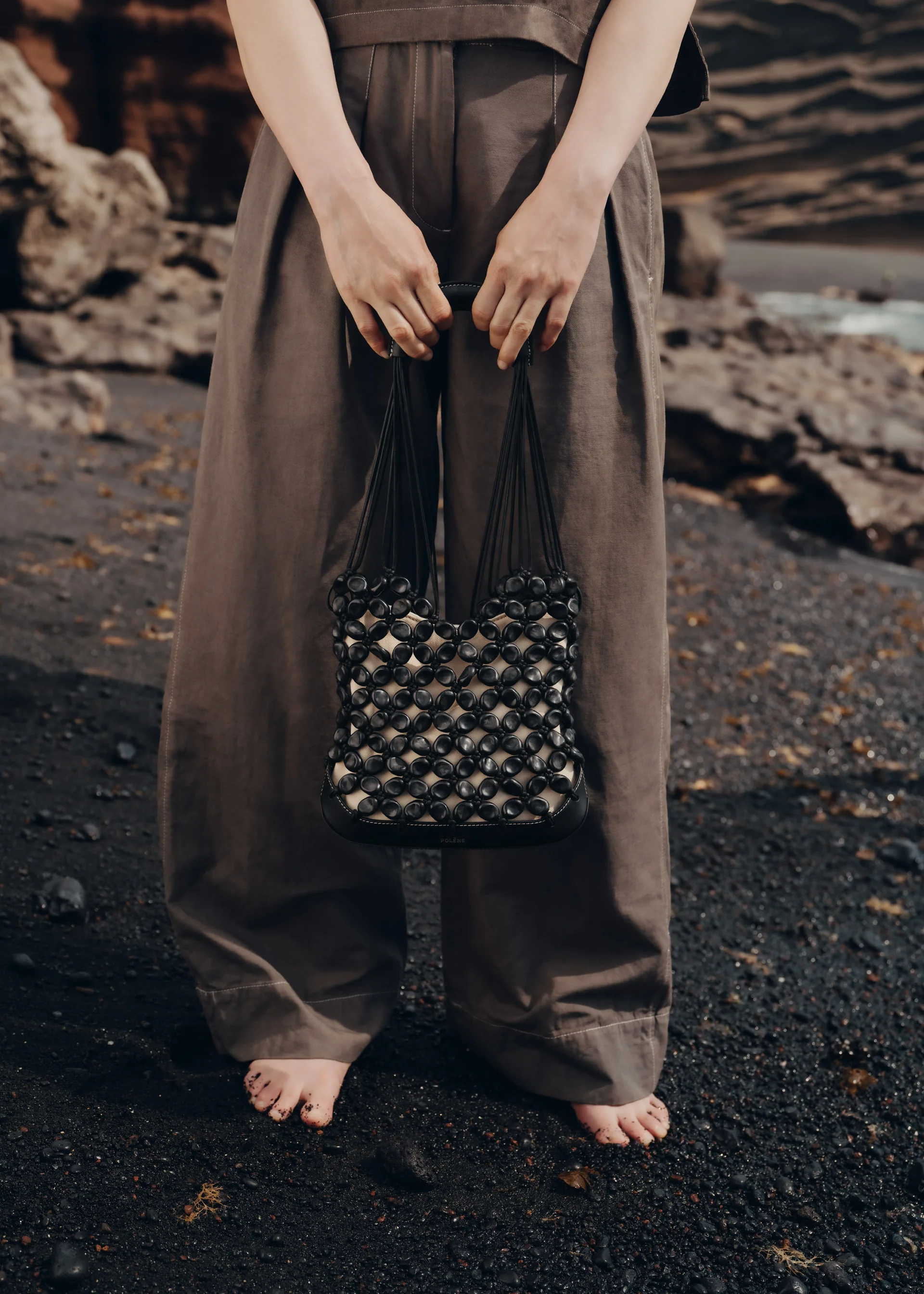 Sac Polène SOLÉ — Noir Lisse