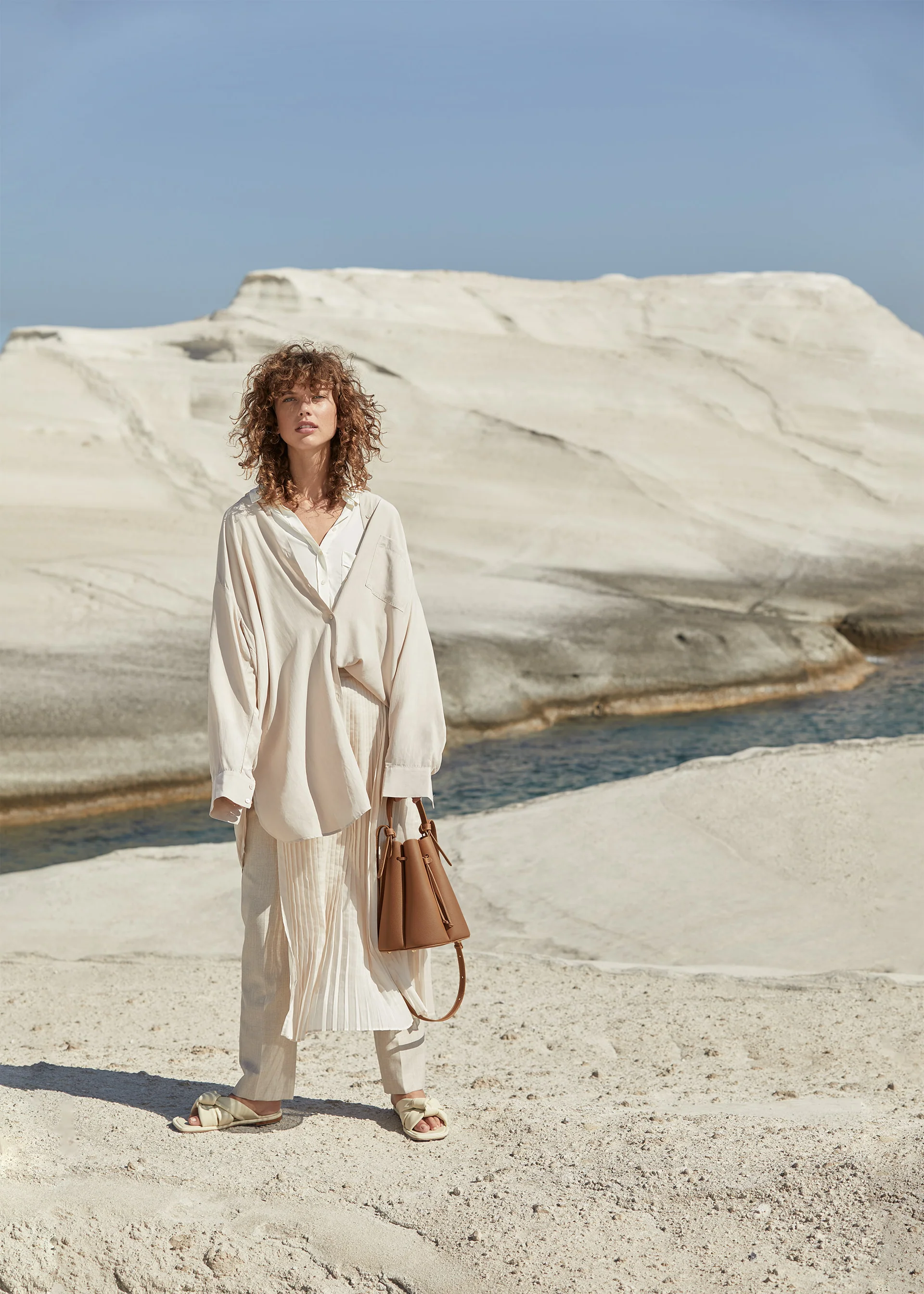 Sac Polène NUMÉRO HUIT — Camel Grainé