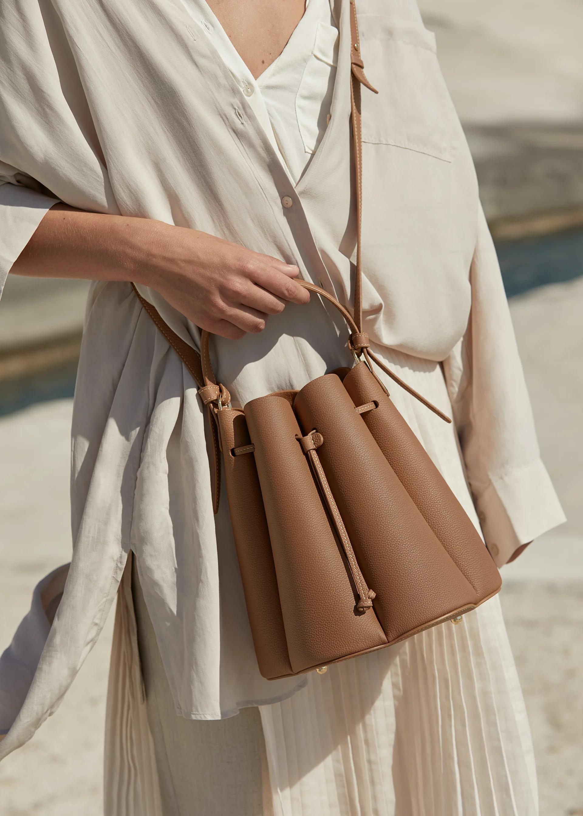 Sac Polène NUMÉRO HUIT — Camel Grainé