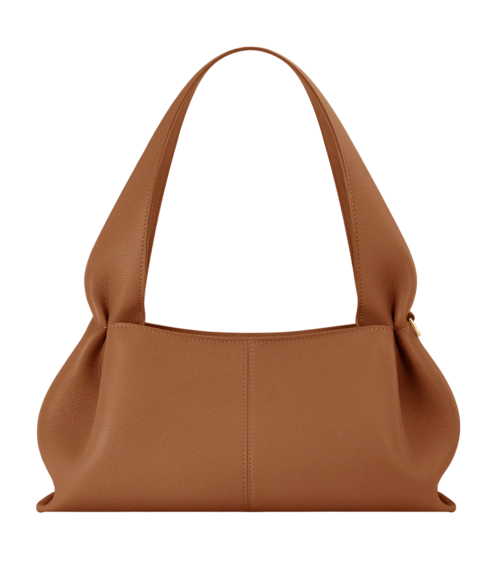 Polène NUMÉRO NEUF EAST-WEST Camel Grainé — sac Polène authentique