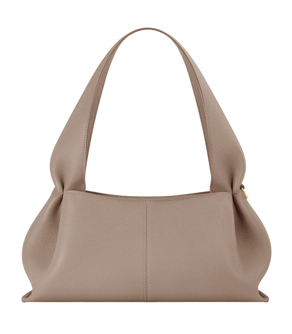 Polène NUMÉRO NEUF EAST-WEST Taupe Grainé — sac Polène authentique