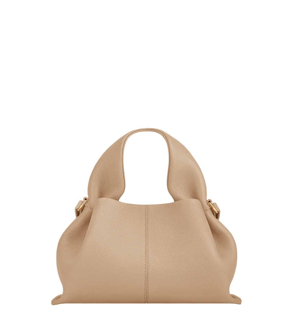 Polène NUMÉRO NEUF MINI Beige Grainé — sac Polène authentique