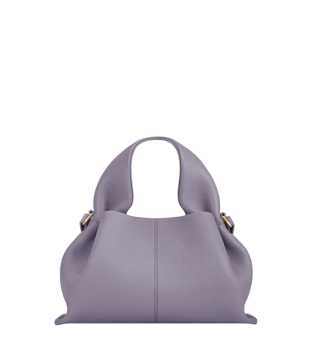 Polène NUMÉRO NEUF MINI Mauve Grainé — sac Polène authentique