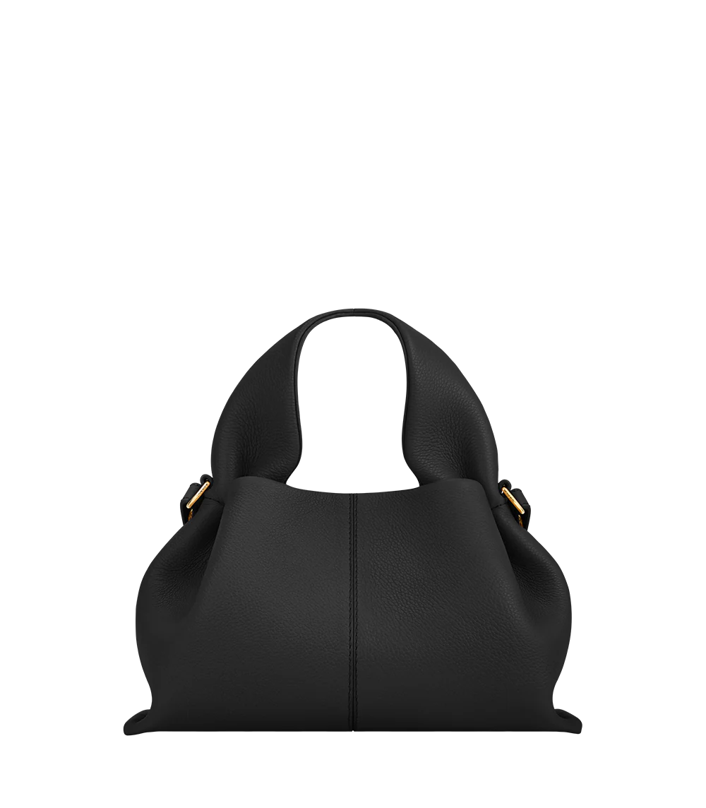 Polène NUMÉRO NEUF MINI Noir Grainé — sac Polène authentique