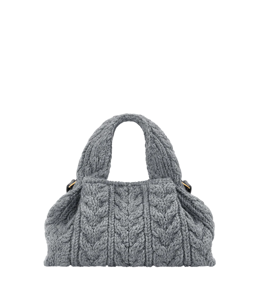 Polène NUMÉRO NEUF MINI Mérinos Galet — sac Polène authentique