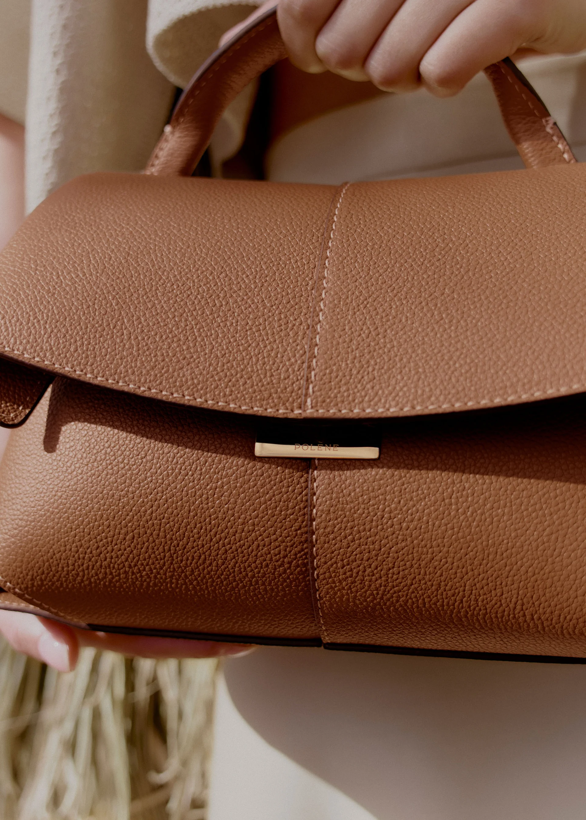 Sac Polène MOKKI MINI — Camel Grainé