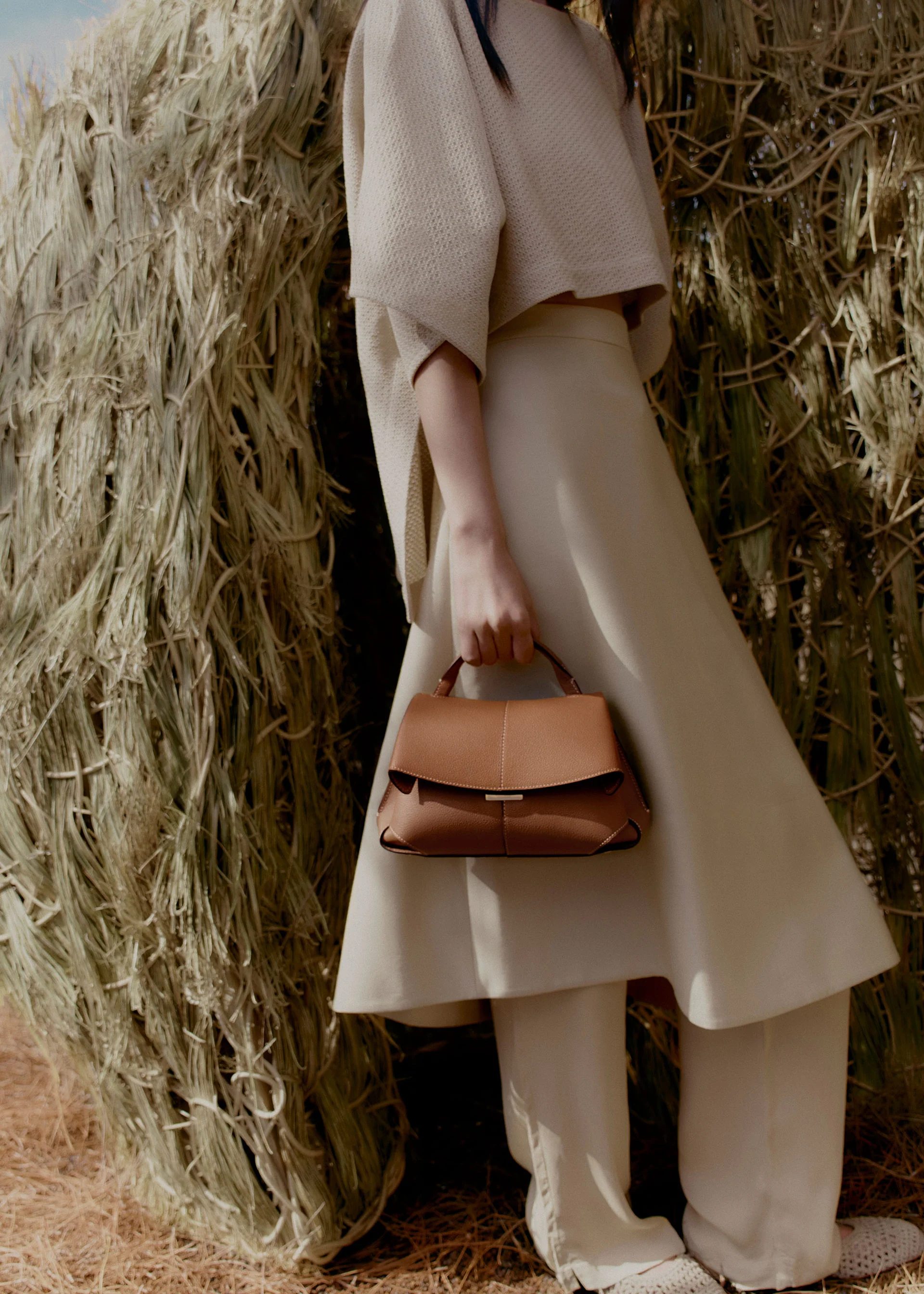 Sac Polène MOKKI MINI — Camel Grainé