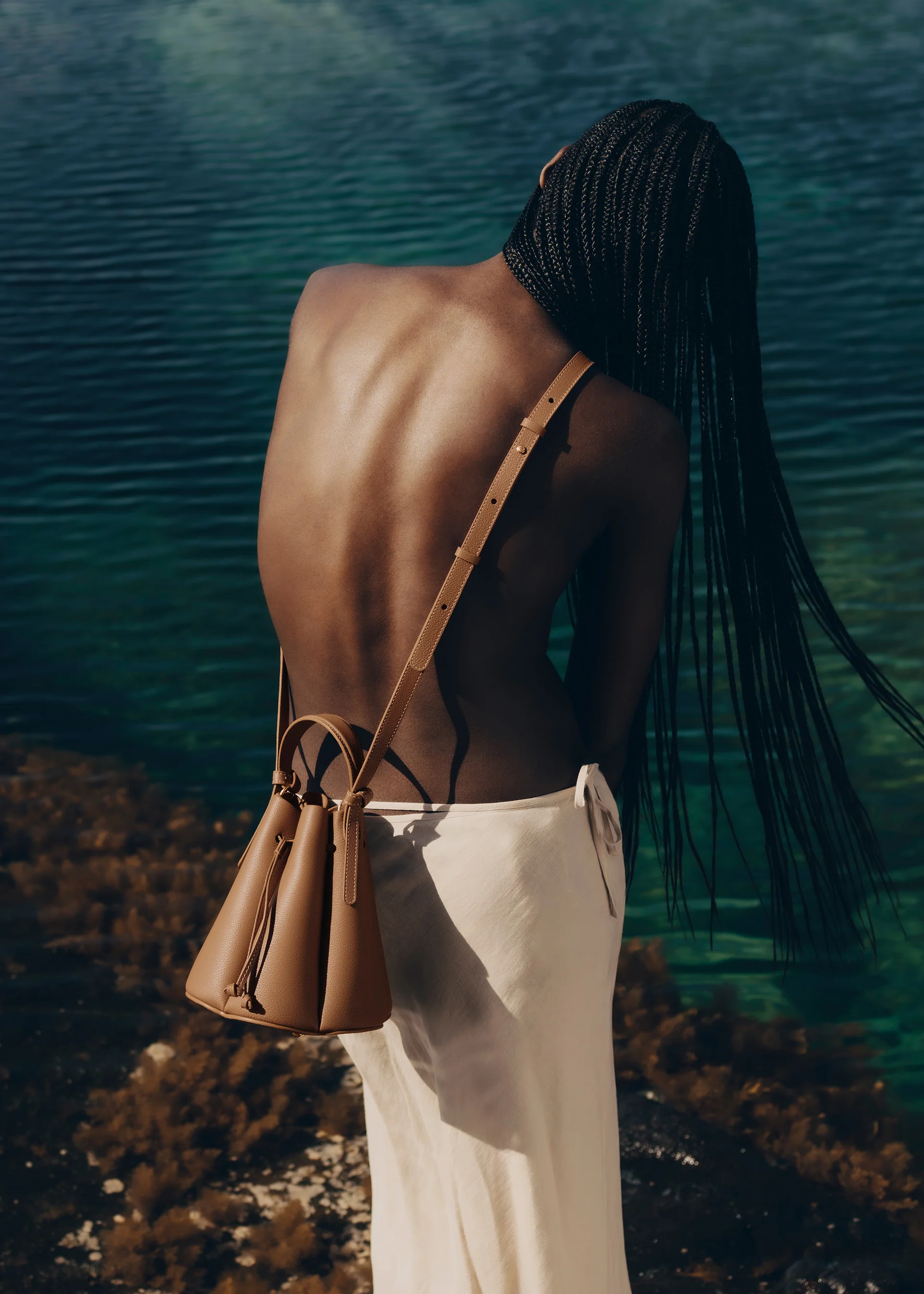Sac Polène NUMÉRO HUIT MINI — Camel Grainé